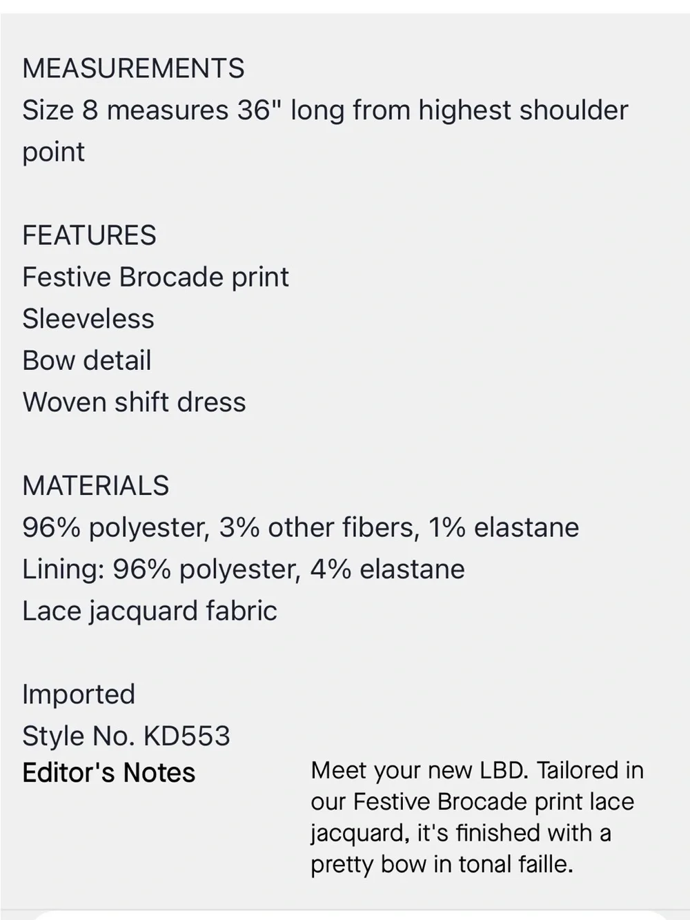 Kate Spade‎ Brocade Bow dress size 12